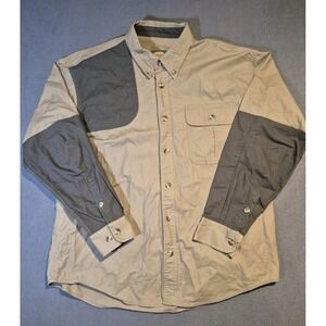 Cabelas Mens Size Xl Reg Tan Hunting Shooting Shirt Upland Game Hunting